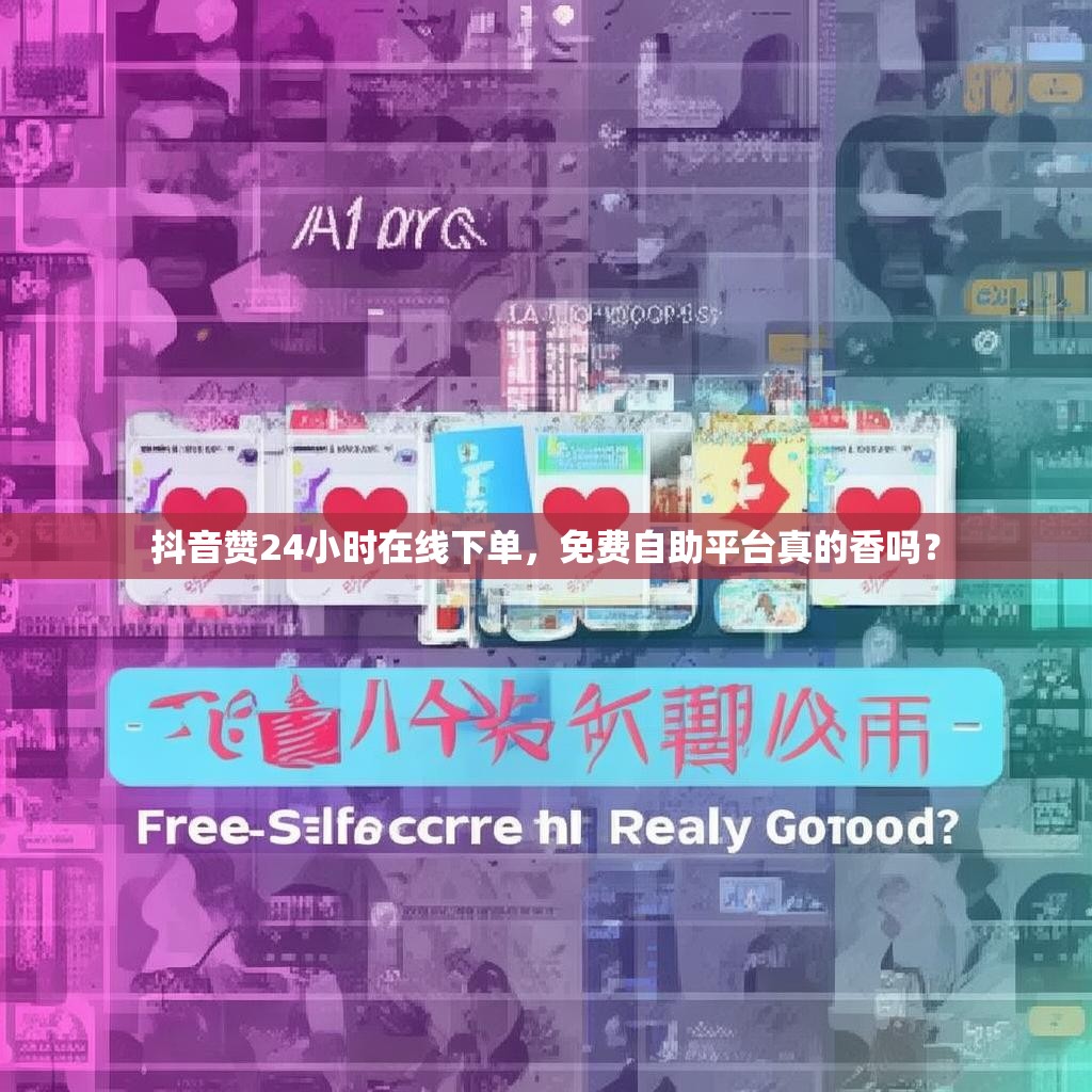 抖音赞24小时在线下单,免费自助平台真的香吗?