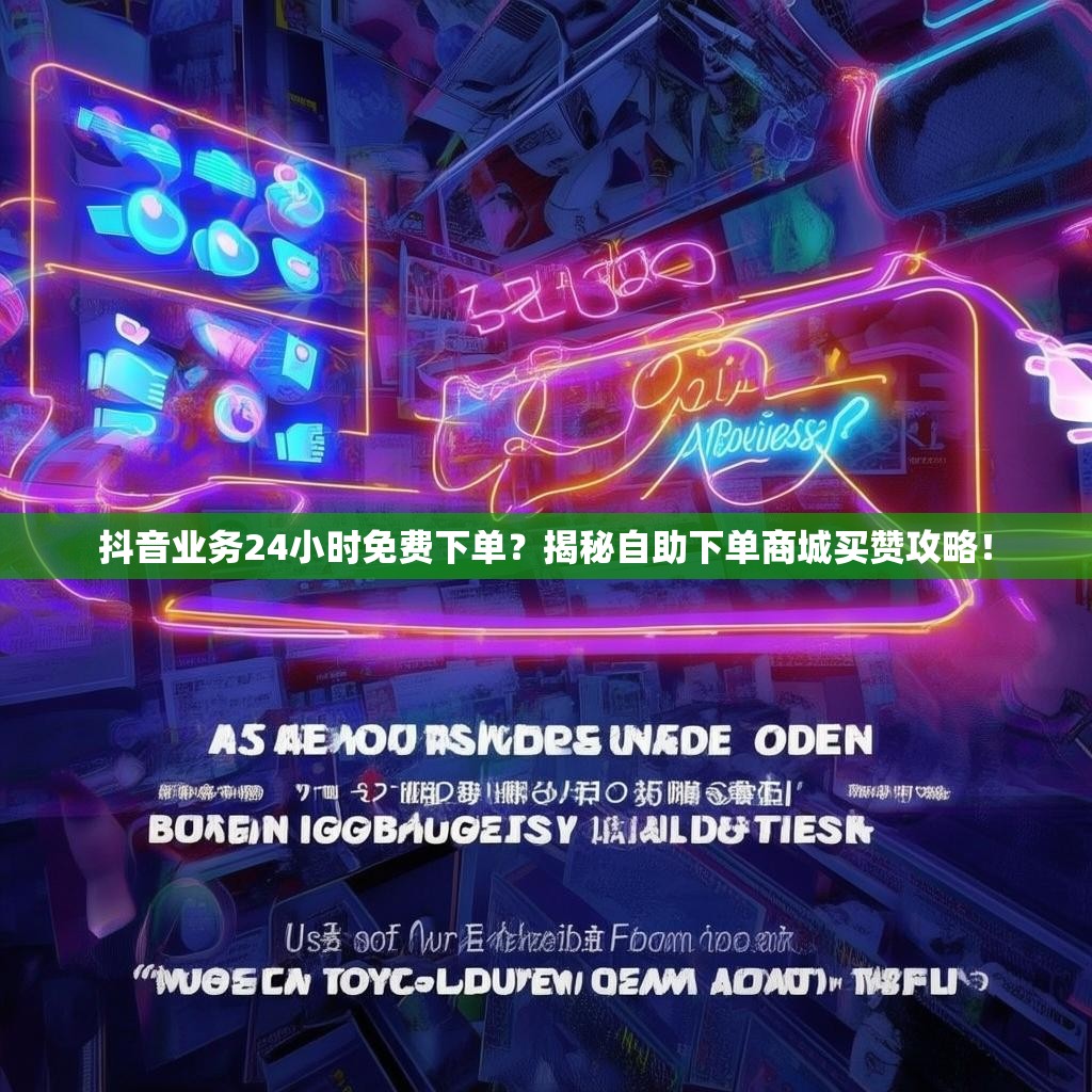抖音业务24小时免费下单?揭秘自助下单商城买赞攻略!