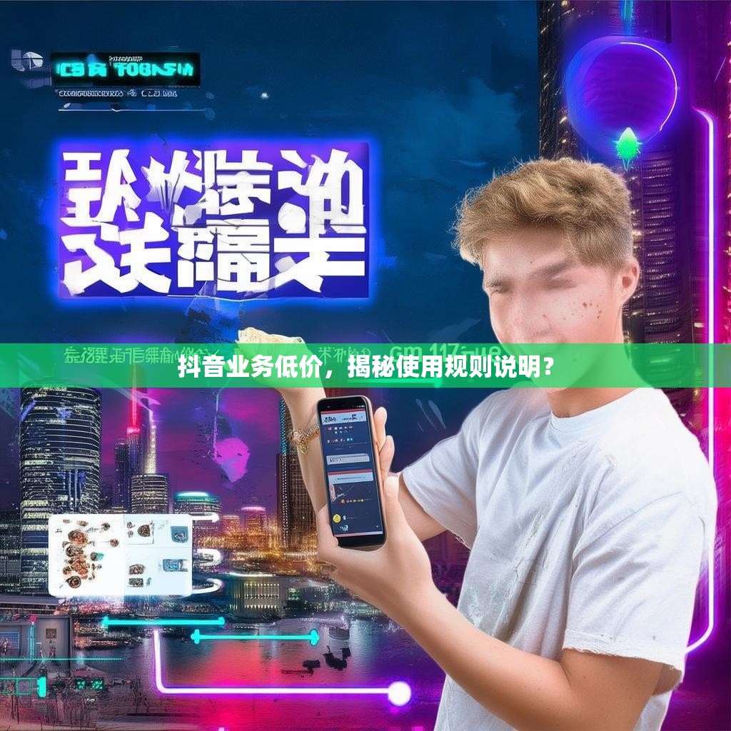 抖音业务低价,揭秘使用规则说明?