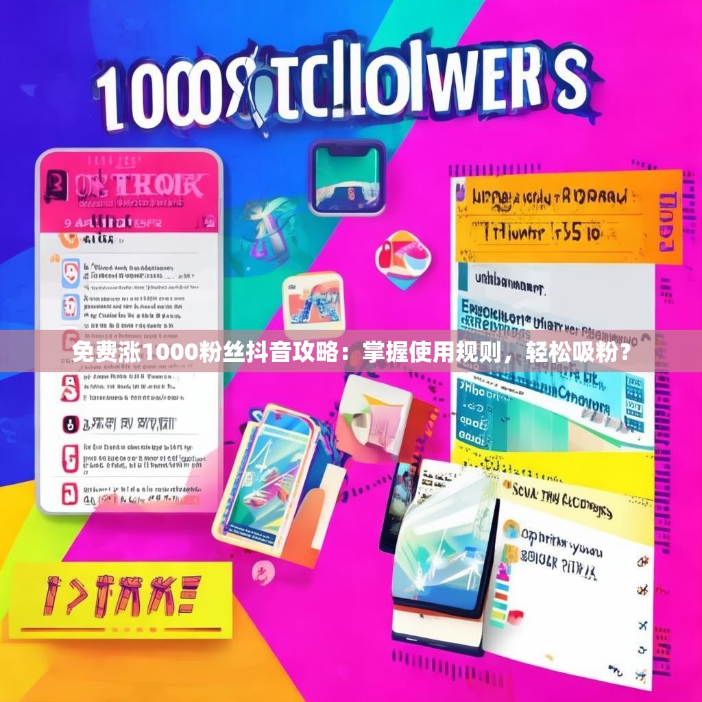 免费涨1000粉丝抖音攻略:掌握使用规则,轻松吸粉?