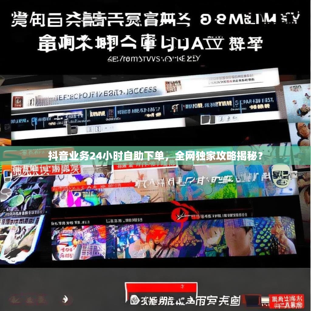 抖音业务24小时自助下单,全网独家攻略揭秘?