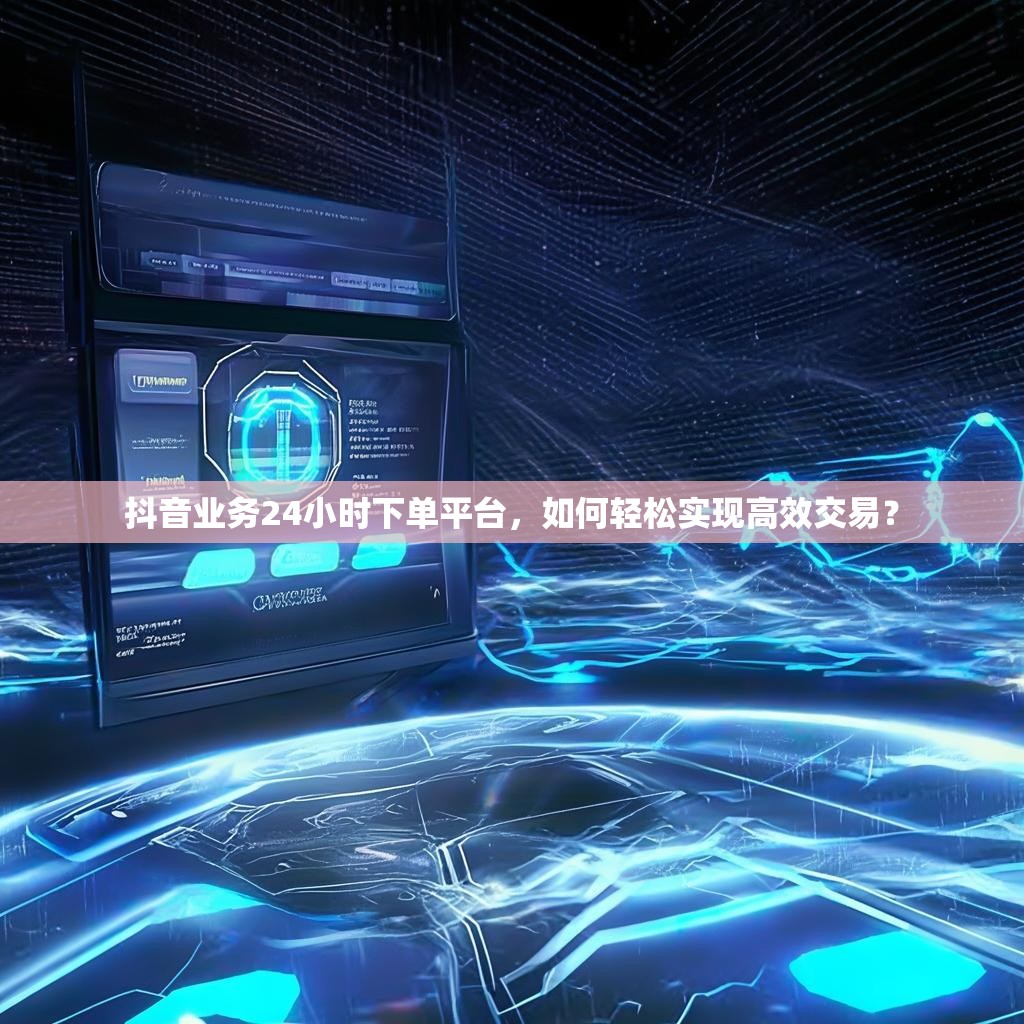抖音业务24小时下单平台，如何轻松实现高效交易？