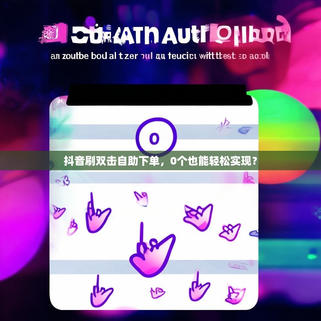 抖音刷双击自助下单，0个也能轻松实现？