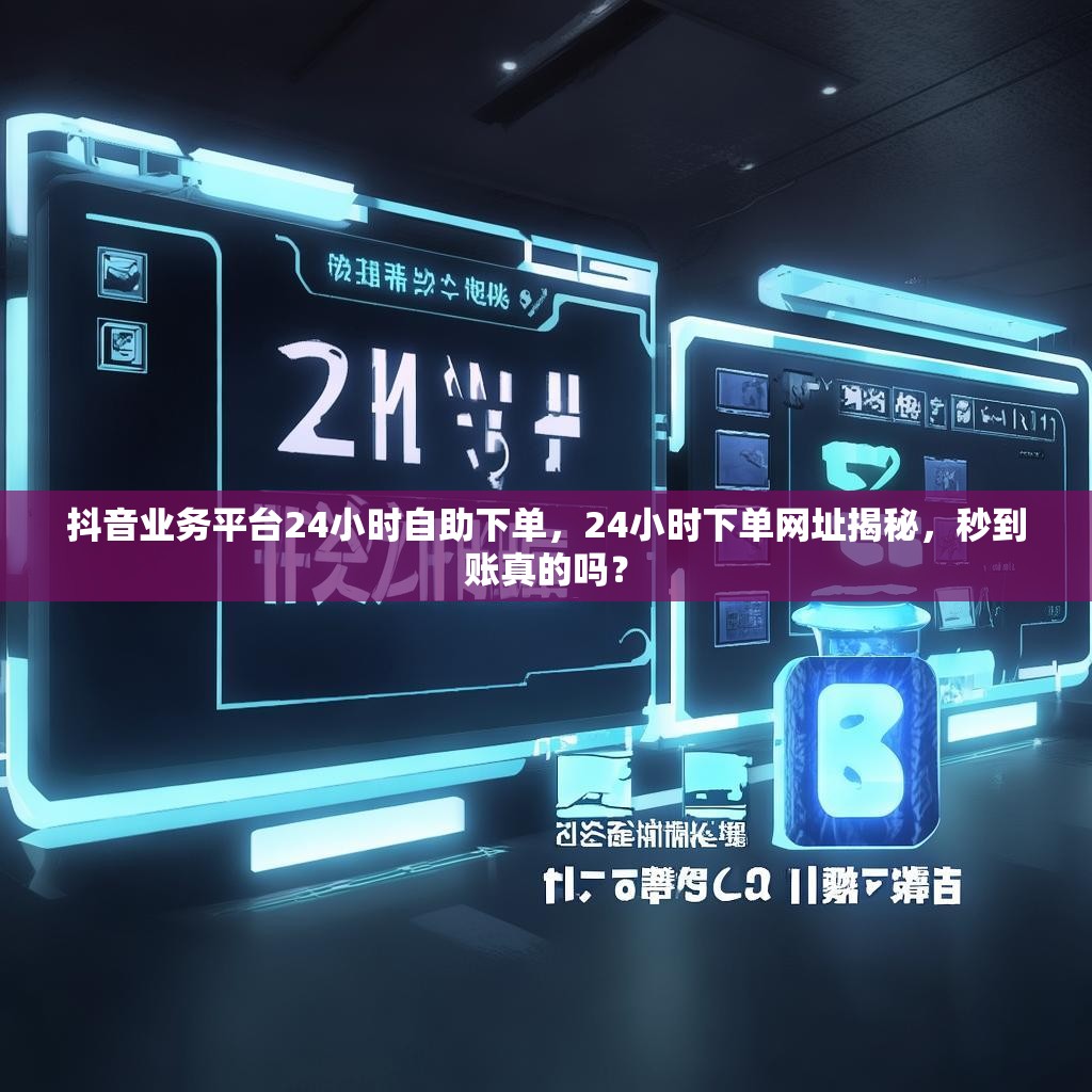 抖音业务平台24小时自助下单，24小时下单网址揭秘，秒到账真的吗？