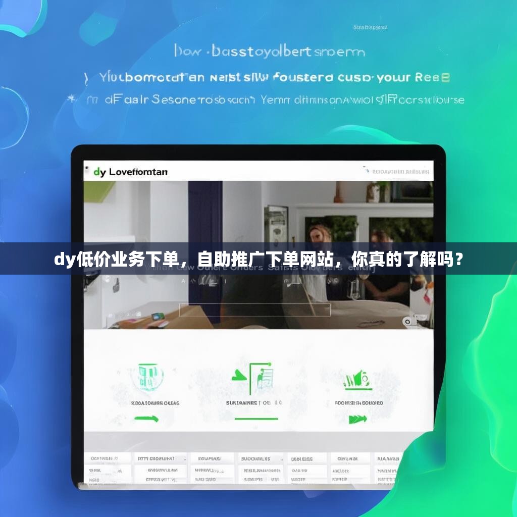 dy低价业务下单，自助推广下单网站，你真的了解吗？