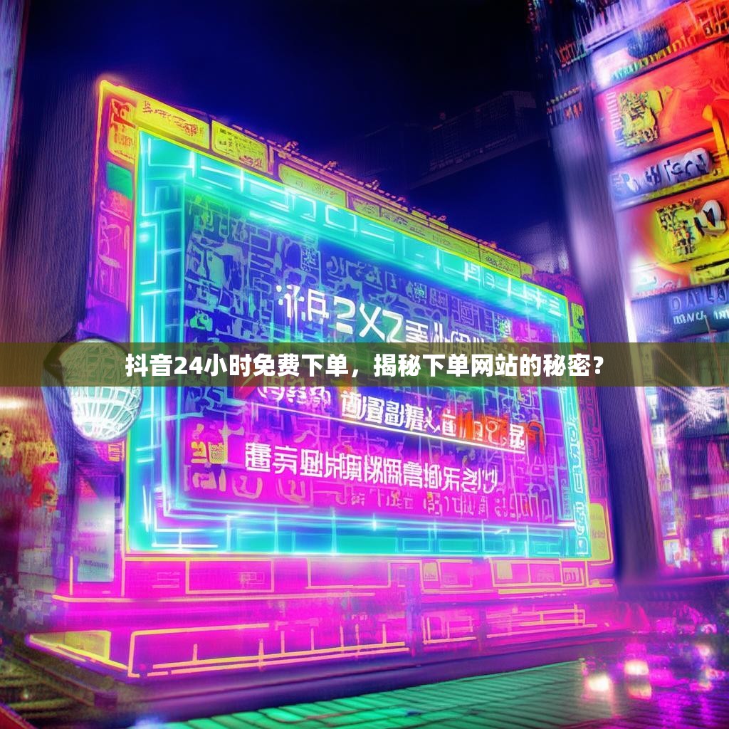 抖音24小时免费下单，揭秘下单网站的秘密？
