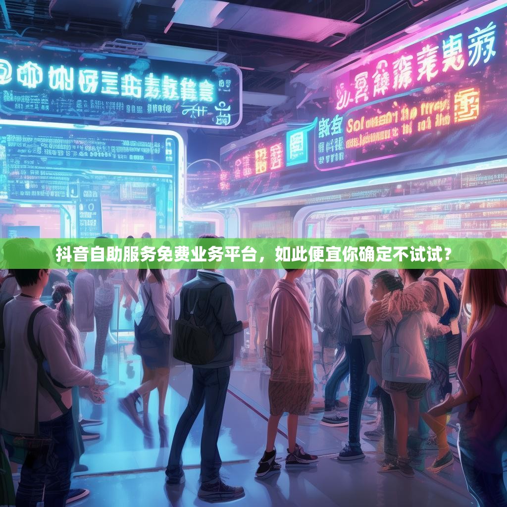 抖音自助服务免费业务平台,如此便宜你确定不试试?