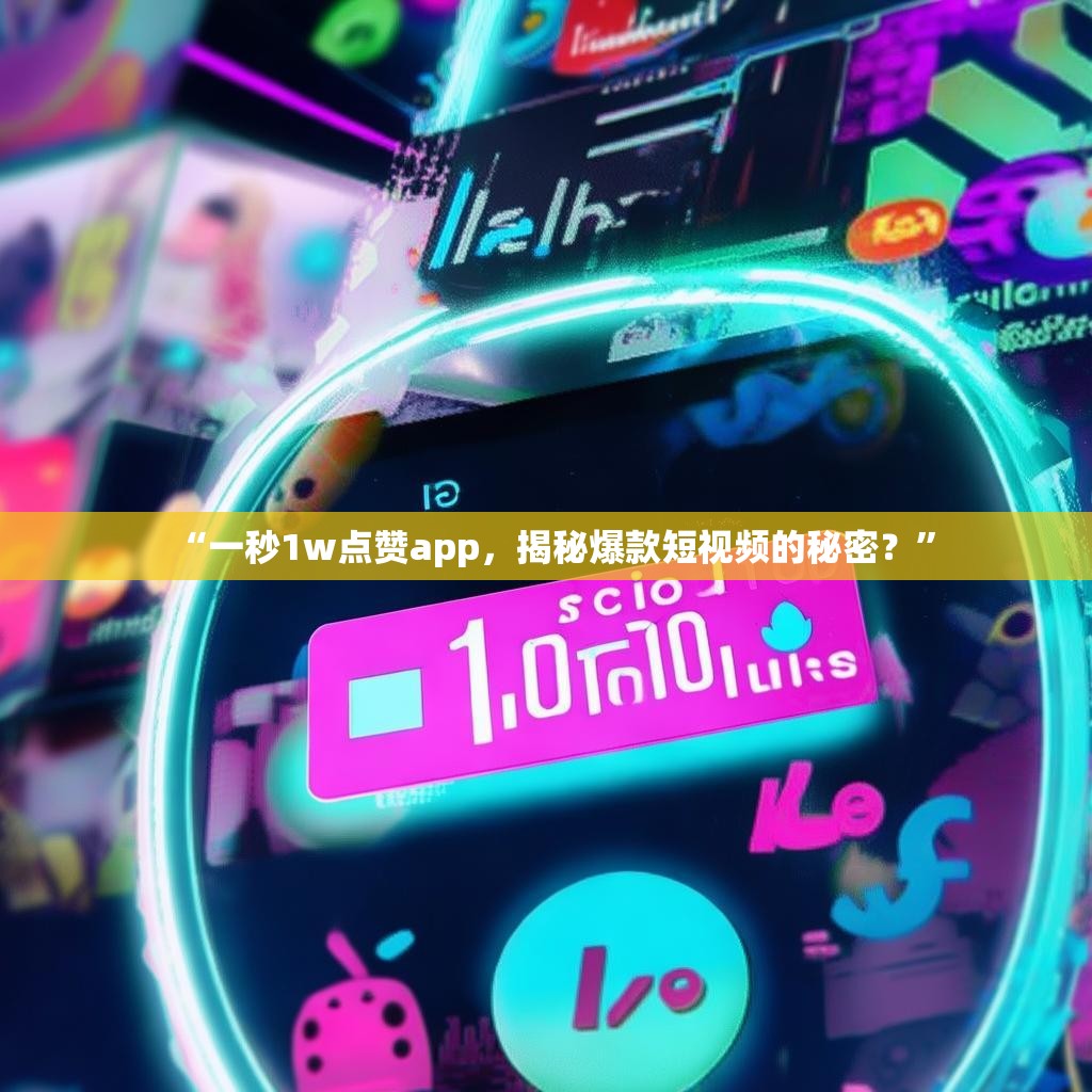 “一秒1w点赞app，揭秘爆款短视频的秘密？”