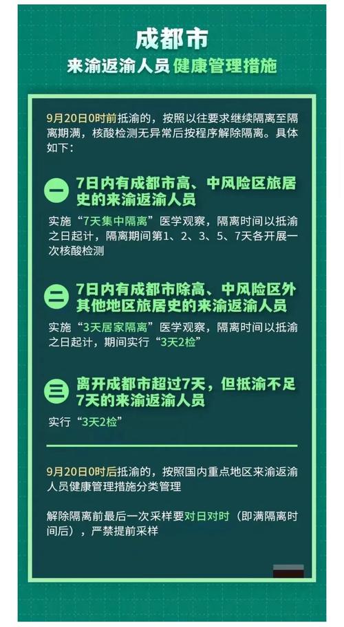 重庆对外省返渝人员规定：核酸检测、隔离要求及旅游防控措施