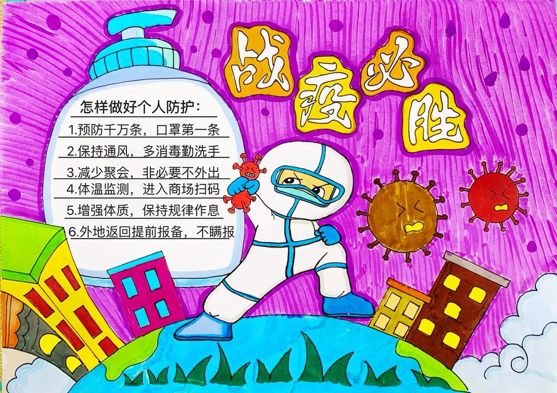 防疫医护人员海报图片及防疫手抄报内容写法、绘画手工教程