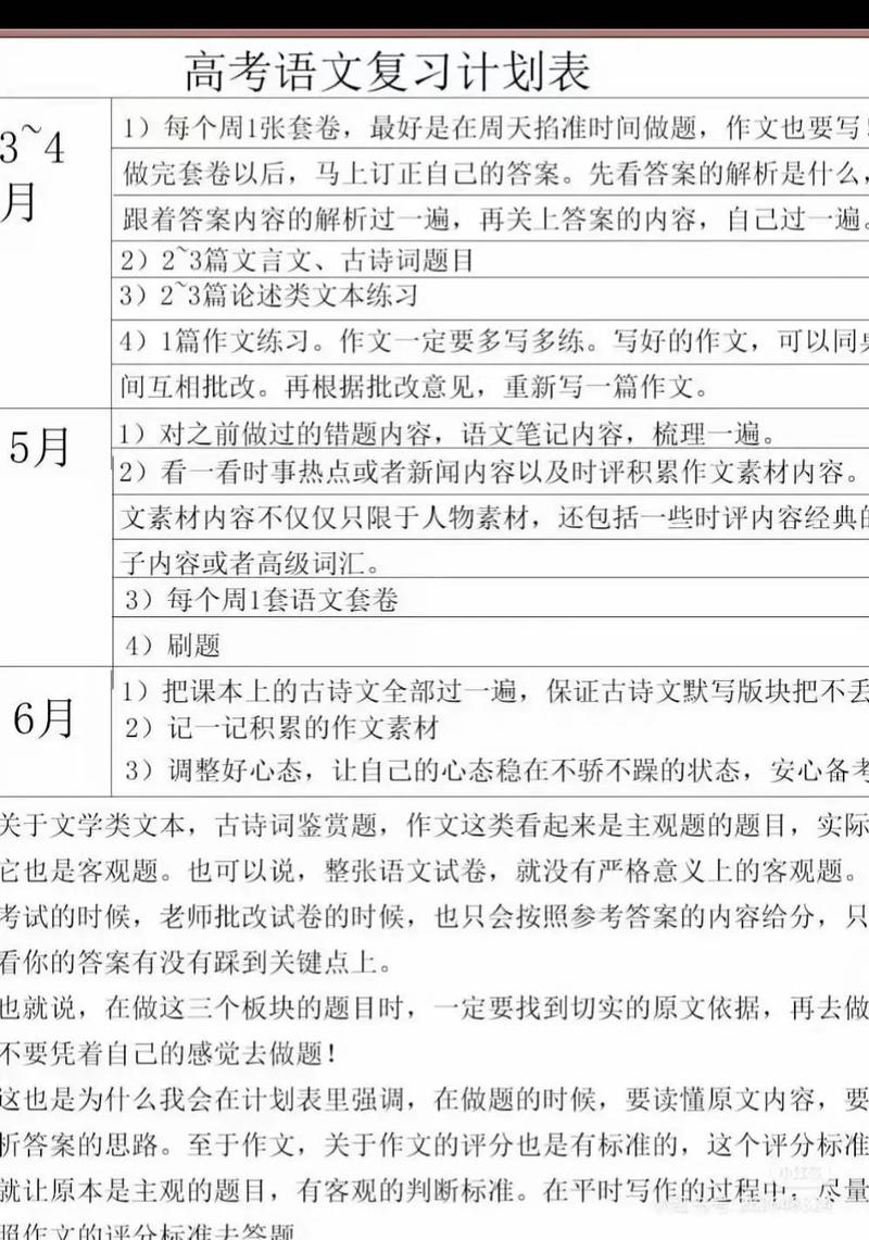 2025年高考语文考试时间及科目安排详情